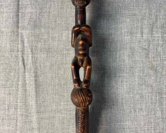 Luba Figural Staff From The Congo, Decorative Wall Art