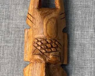 African Hand Carved Wooden Mask From West Africa