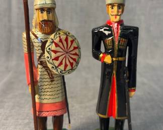 Russian Soldier Figurines, Set Of 2 