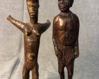 Wood Carved Mangbetu Male Figure Lobi Ti Puo Figure