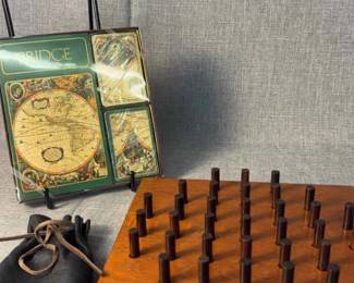 Vintage Peg Solitaire Bridge Games 