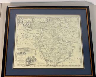 Map of the Arabian Peninsula By Emanuel Bowen