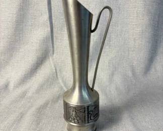 Vintage Norwegian Norway Tinn Pewter Pitcher 9 