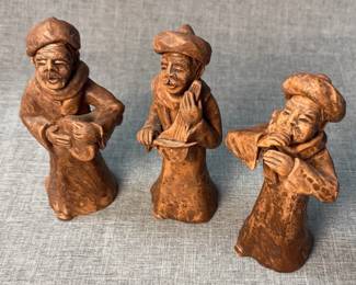 3 Musicians Clay Sculptures Damascus