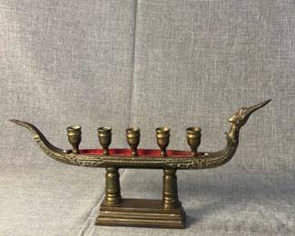 Suppannahong Sami Dragon Gondola Boat Candle Holder