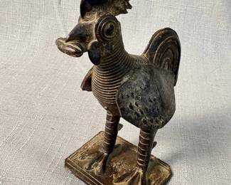 07 Bronze AfricanTribal Ashanti Akan Of a Bird Rooster