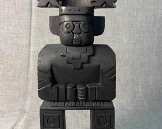Hand Carved Wooden Figurine From Ecuador