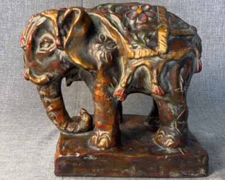 Vintage Staffordshire Ceramic Porcelain Elephant Figurine 