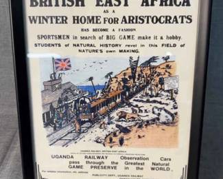 Vintage Poster Advertising The Uganda Railway