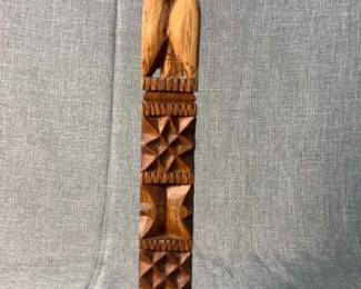 Vintage Hand Carved Wood Bird Sculpture 