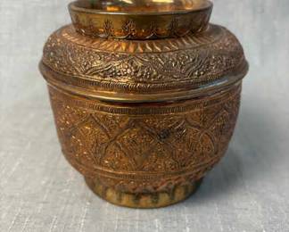 MughalStyle Brass Masala Spice Bowl from Kashmir 