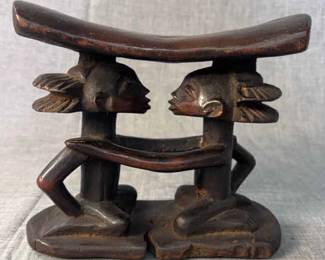 Luba Headrest, Cultural Artifact From The Luba People Of The Dominican Republic Of The Congo