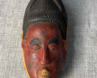 04 Tribal Red Face Mask From Africa