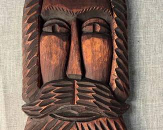 Vintage Wood Hand Carved Mask 