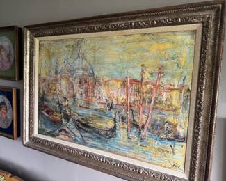 Rare large original Edna Hibel Oil on Canvas, Fresh to the Market