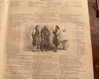 Circa 1850-1880 The Complete Works of Shakespeare by John Gilbert.  Don't mistake this for the Reproductions from the 1990'. This a True Antiquarian Book with some wear issues due to age.