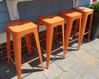 4 metal stools