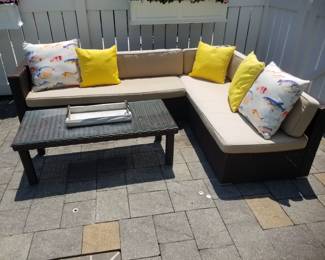Woven all-weather wicker patio furniture