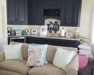 Neutral loveseat