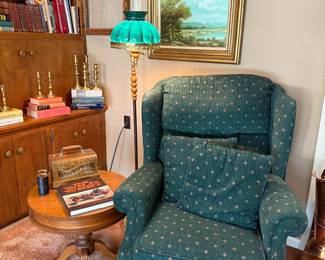 Green Chair, Floor Lamp