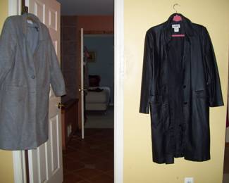 LEATHER COAT - GRAY OLD NAVY COAT