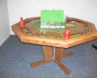 GAME TABLE - POKER CHIPS - CARDS