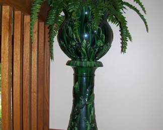 MARBLED CERAMIC 2 PC PLANTER
