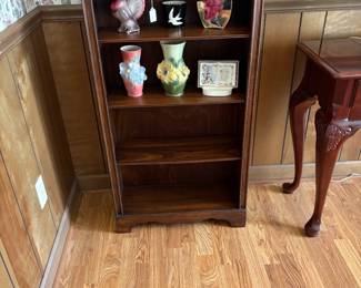Bookcase with Royal Copley items