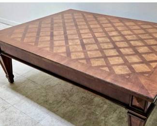 Ethan Allen classic revival marquetry style coffee table 