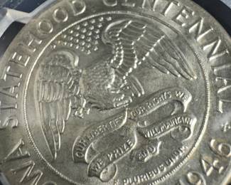 PCGS graded Iowa, Centennial commemorative silver half dollar