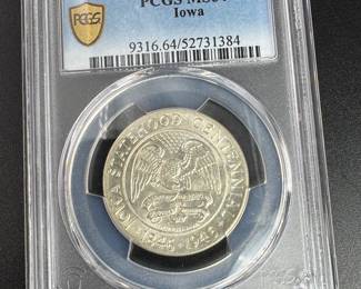 PCGS graded Iowa, Centennial commemorative silver half dollar