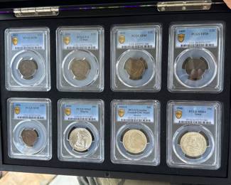 PCGS GRADED US HALF CENTS FROM 1809-1850, and COMMEMORATIVE HALF DOLLARS FROM 1920-1946
