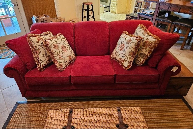 La-Z-Boy Maroon Sleeper Sofa
