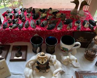 The Ducks of North America by The Franklin Mint, certificates with each one.  Brass ducks, other duck items