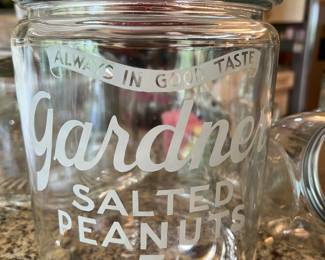 Gardner Salted Peanuts Jar with Tom's lid