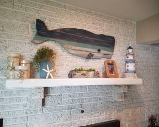 Whale art; nautical decor