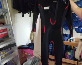 Wetsuit; stepladder