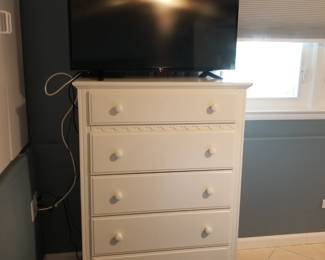 5-drawer tall dresser; TV