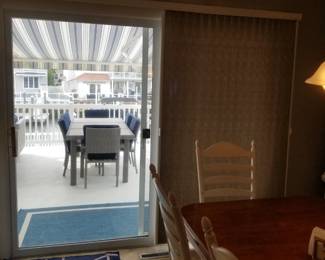 Sliding glass door; window treatments