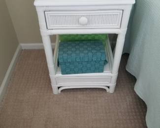Nightstand - two available. Table lamps - two available
