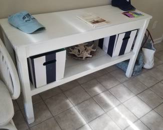 Foyer table with storage