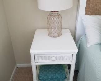 Nightstand - two available. Table lamps - two available