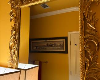 Ornate gilded mirrors