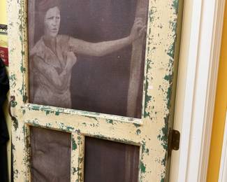 Reproduction of original screen door art piece