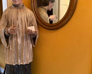 Standing saint Aloysius Gonzaga, Spanish
Late 19th Century.