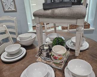 Cream colored dishes