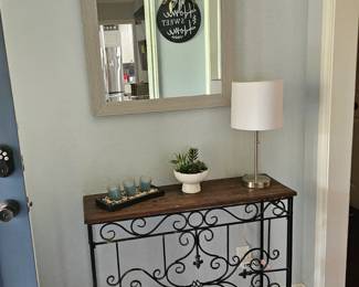 metal console, a stylish welcome into your home