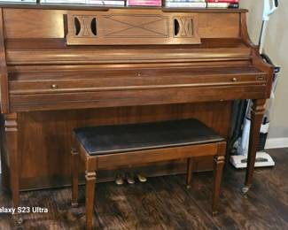 vintage piano and bench