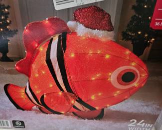 Christmas fish, lights up