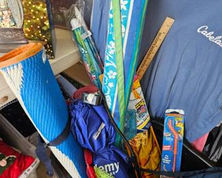 Beach gear, clip on umbrellas and more